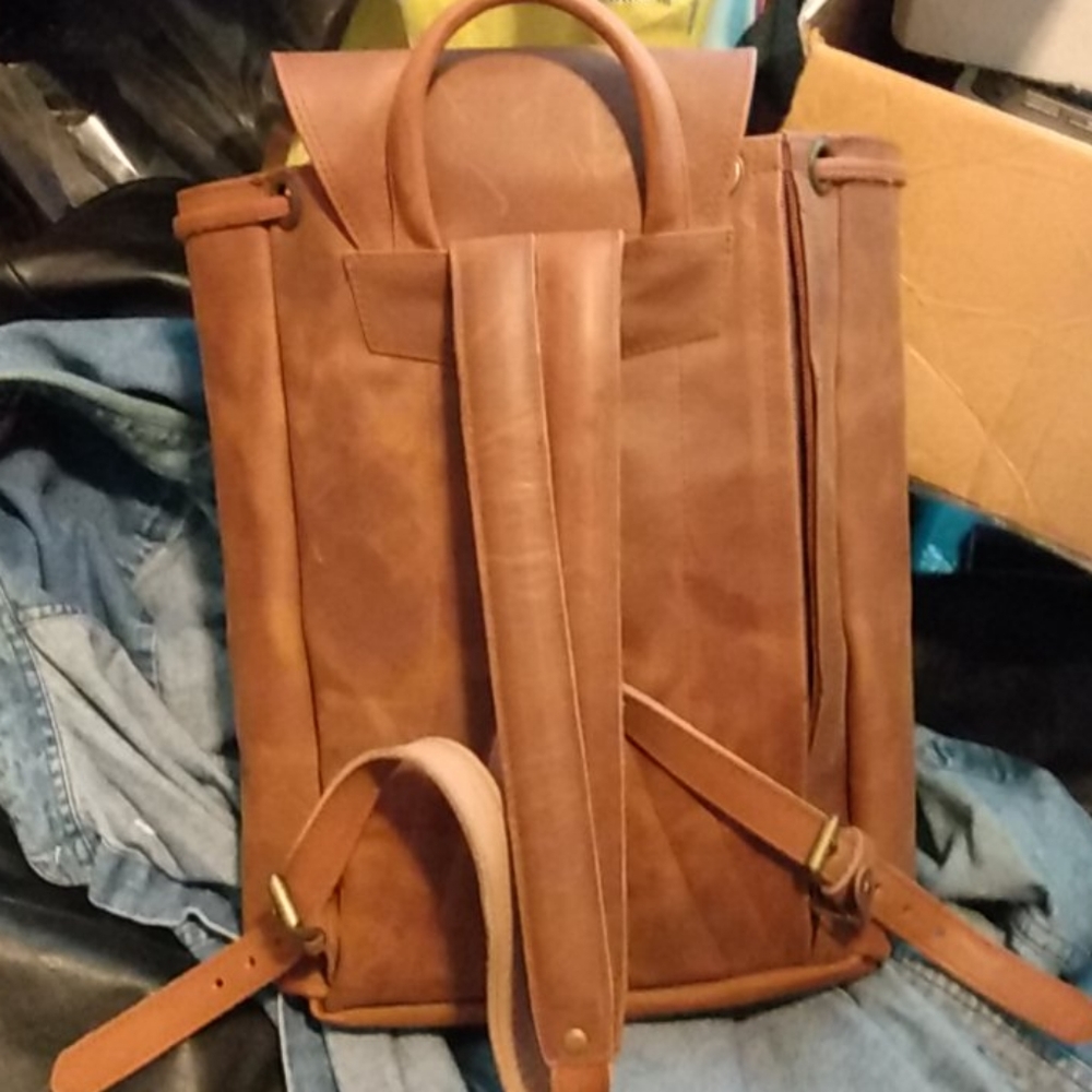 Leather Backpack New - image 3